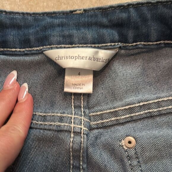 Christopher & Banks Blue Cropped Jeans - Picture 3 of 5